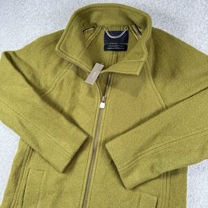 NEW J. Crew Swingy‎ Coat Italian Boiled Wool Full Zip Jacket Green Size XS